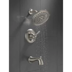 Delta Mylan Monitor 14 Series Single Function Pressure Balanced Tub and Shower with Included Rough-In Valve - Limited Lifetime Warranty -Delta Sales Store 144777 sp water 03 web