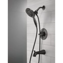 Delta Arvo Pressure Balanced Shower System with Shower Head, Hand Shower, Shower Arm, Hose, and Valve Trim -Delta Sales Store 144840 BL I