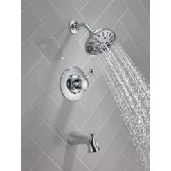 Delta Esato Monitor 14 Series Single Function Pressure Balanced Tub and Shower with 5 Setting Shower Head and Included Rough-In Valve -Delta Sales Store 144897 WATER 01 WEB