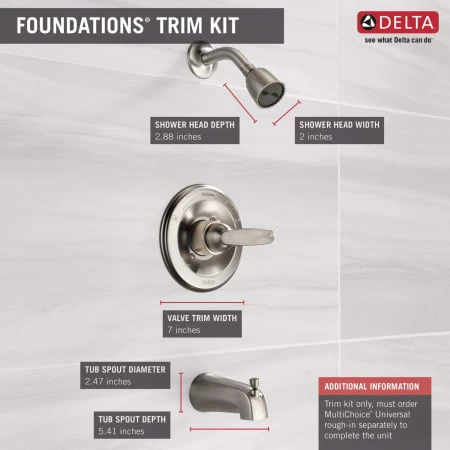 Delta Foundations Monitor 13 Series Single Function Pressure Balanced Tub and Shower Less Rough-In Valve - Limited Lifetime Warranty 8 Delta Foundations Monitor 13 Series Single Function Pressure Balanced Tub and Shower Less Rough-In Valve - Limited Lifetime Warranty - Image 6
