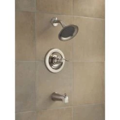 Delta Windemere Monitor 14 Series Single Function Pressure Balanced Tub and Shower Less Rough-In Valve - Limited Lifetime Warranty -Delta Sales Store delta bt14496 installed shower head and tub spout in brilliance stainless 122