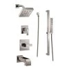 Delta Monitor 14 Series Pressure Balanced Tub and Shower System with Shower Head, Hand Shower, and Slide Bar - Includes Rough-In Valves -Delta Sales Store delta dss ara 1404ss 13