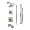 Delta Monitor 17 Series Pressure Balanced Tub and Shower System with Volume Control, Shower Head, Hand Shower, and Slide Bar - Includes Rough-In Valves -Delta Sales Store delta dss ara 1704ss 15