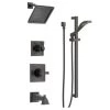 Delta Monitor 14 Series Pressure Balanced Tub and Shower System with Shower Head, Hand Shower, and Slide Bar - Includes Rough-In Valves