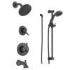 Delta TempAssure 17T Series Thermostatic Tub and Shower System with Volume Control, Shower Head, Hand Shower, and Slide Bar - Includes Rough-In Valves -Delta Sales Store delta dss lahara 17t04rb 64