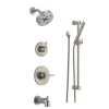 Delta Monitor 14 Series Pressure Balanced Tub and Shower System with Shower Head, Hand Shower, and Slide Bar - Includes Rough-In Valves