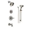Delta Monitor 14 Series Pressure Balanced Tub and Shower System with Shower Head, Hand Shower, and Slide Bar - Includes Rough-In Valves