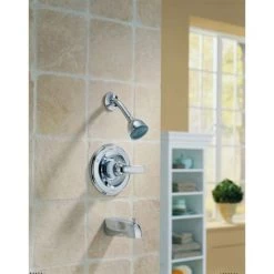 Delta Classic Monitor 13 Series Single Function Pressure Balanced Tub and Shower Less Rough-In Valve - Limited Lifetime Warranty -Delta Sales Store delta t13420 application shot 621