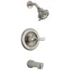 Delta Classic Monitor 13 Series Single Function Pressure Balanced Tub and Shower with Pull Down Spout Less Rough-In Valve - Limited Lifetime Warranty -Delta Sales Store delta t13420 sspd 9126703