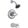 Delta Single Handle Tub and Shower Valve Trim with Metal Lever Handle and 1.5GPM Single Function Shower Head from the Commercial Series -Delta Sales Store delta t13h232 244