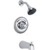 Delta Single Handle Tub and Shower Valve Trim with Metal Blade Handle and 1.5GPM Single Function Shower Head from the Commercial Series -Delta Sales Store delta t13h233 249