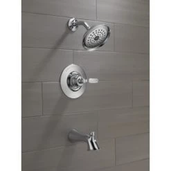 Delta Woodhurst Tub and Shower Trim Package with 1.75 GPM Single Function Shower Head 10 Delta Woodhurst Tub and Shower Trim Package with 1.75 GPM Single Function Shower Head -Delta Sales Store delta t14432 lifestyle view 41