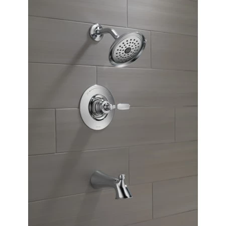 Delta Woodhurst Tub and Shower Trim Package with 1.75 GPM Single Function Shower Head 5 Delta Woodhurst Tub and Shower Trim Package with 1.75 GPM Single Function Shower Head - Image 3