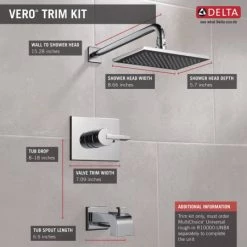 Delta Vero Monitor 14 Series Single Function Pressure Balanced Tub and Shower - Less Rough-In Valve -Delta Sales Store delta t14453 alternate view 139