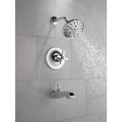 Delta Dorval Monitor 14 Series Single Function Pressure Balanced Tub and Shower - Less Handle and Rough-In Valve -Delta Sales Store delta t14456 lhp alternate 81