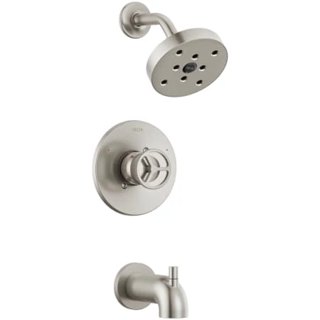 Delta Trinsic Tub and Shower Trim Package with 1.75 Single Function Shower Head and H2Okinetic Technology 3 Delta Trinsic Tub and Shower Trim Package with 1.75 Single Function Shower Head and H2Okinetic Technology