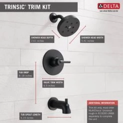 Delta Trinsic Monitor 14 Series Single Function Pressure Balanced Tub and Shower - Less Rough-In Valve 11 Delta Trinsic Monitor 14 Series Single Function Pressure Balanced Tub and Shower - Less Rough-In Valve -Delta Sales Store delta t14459 alternate view 146