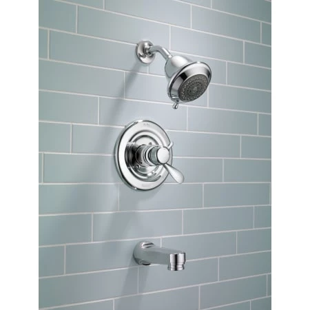 Delta Classic Monitor 17 Series Dual Function Pressure Balanced Tub and Shower with Integrated Volume Control - Less Rough-In Valve 4 Delta Classic Monitor 17 Series Dual Function Pressure Balanced Tub and Shower with Integrated Volume Control - Less Rough-In Valve - Image 2
