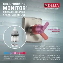 Delta Trillian Monitor 17 Series Dual Function Pressure Balanced Tub and Shower with Integrated Volume Control - Less Rough-In Valve -Delta Sales Store delta t17443 alternate view 78
