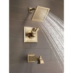Delta Dryden Monitor 17 Series Dual Function Pressure Balanced Tub and Shower with Integrated Volume Control - Less Rough-In Valve -Delta Sales Store delta t17451 running tub and shower trim in champagne bronze 438