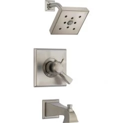 Delta Dryden Monitor 17 Series Dual Function Pressure Balanced Tub and Shower with H2Okinetic Shower Head and Integrated Volume Control - Less Rough-In Valve