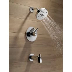 Delta Trinsic Monitor 17 Series Dual Function Pressure Balanced Tub and Shower with Integrated Volume Control - Less Rough-In Valve -Delta Sales Store delta t17459 running tub and shower trim in chrome 1238