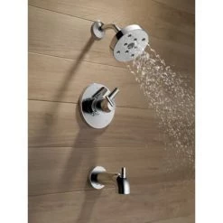 Delta Trinsic Monitor 17 Series Dual Function Pressure Balanced Tub and Shower with Integrated Volume Control - Less Rough-In Valve -Delta Sales Store delta t17459 running tub and shower trim in chrome 415