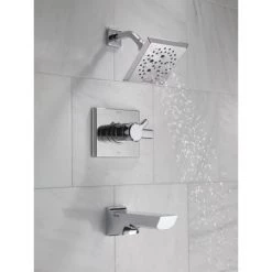 Delta Pivotal Tub and Shower Trim Package with 1.75 GPM Multi Function Shower Head -Delta Sales Store delta t17499 in use 5 66