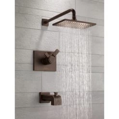 Delta Vero Tempassure 17T Series Dual Function Thermostatic Tub and Shower with Integrated Volume Control - Less Rough-In Valve -Delta Sales Store delta t17t453 running shower head in venetian bronze 435