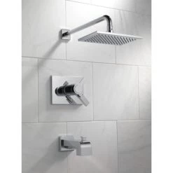 Delta Vero Tempassure 17T Series Dual Function Thermostatic Tub and Shower with 1.75 GPM Shower Head and Integrated Volume Control - Less Rough-In Valve -Delta Sales Store delta t17t453 we shower view 14