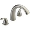 Delta Classic Deck Mounted Roman Tub Filler Trim with Metal Lever Handles -Delta Sales Store delta t2705 ss 679