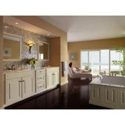 Delta Addison Deck Mounted Roman Tub Filler Trim -Delta Sales Store delta t2792 overall room view in venetian bronze 2306