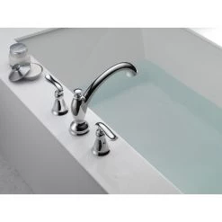 Delta Linden Deck Mounted Roman Tub Filler Trim -Delta Sales Store delta t2794 installed tub filler in chrome 2150