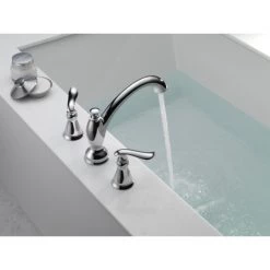 Delta Linden Deck Mounted Roman Tub Filler Trim -Delta Sales Store delta t2794 running tub filler in chrome 1929