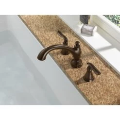 Delta Linden Deck Mounted Roman Tub Filler Trim -Delta Sales Store delta t2794 tub filler faucet in venetian bronze 309