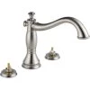 Delta Cassidy Deck Mounted Roman Tub Filler Trim - Handles and Rough-In Valve Sold Separately -Delta Sales Store delta t2797 sslhp 704