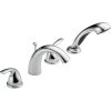 Delta Classic Deck Mounted Roman Tub Filler Trim with Hand Shower -Delta Sales Store delta t4705 660