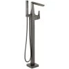 Delta Trillian Floor Mounted Tub Filler with Integrated Diverter and Hand Shower - Less Rough In