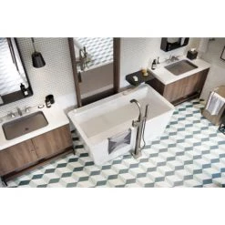 Delta Trillian Floor Mounted Tub Filler with Integrated Diverter and Hand Shower - Less Rough In -Delta Sales Store delta t4746 fl alternate view 182