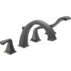 Delta Dryden Deck Mounted Roman Tub Filler Trim with Lever Handles - Includes Personal Hand Shower -Delta Sales Store delta t4751 rb 653