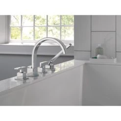 Delta Vero Deck Mounted Roman Tub Filler Trim with Hand Shower -Delta Sales Store delta t4753 alternate image 156