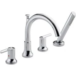 Delta Trinsic Deck Mounted Roman Tub Filler - Includes Hand Shower