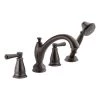 Delta Linden Roman Tub Filler Faucet Trim with Hand Shower - Less Valve -Delta Sales Store delta t4793 rb