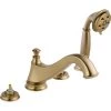 Delta Cassidy Deck Mounted Roman Tub Filler Trim with Hand Shower - Handles and Rough-In Valve Sold Separately -Delta Sales Store delta t4795 czlhp 732