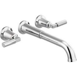 Delta Bowery Double Handle Wall Mounted Tub Filler Trim - Less Rough In