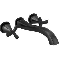 Delta Stryke Double Handle Wall Mounted Tub Filler Trim - Less Rough In