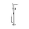 Delta Ara Floor Mounted Tub Filler with Integrated Diverter and Hand Shower - Less Rough In -Delta Sales Store delta t4767 fl chrome