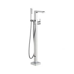 Delta Ara Floor Mounted Tub Filler with Integrated Diverter and Hand Shower - Less Rough In