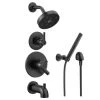Delta Monitor 17 Series Pressure Balanced Tub and Shower System with Volume Control, Shower Head, Hand Shower, and Slide Bar - Includes Rough-In Valves