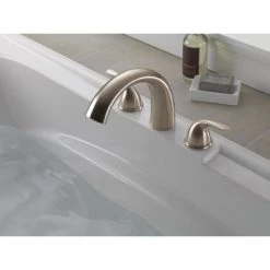 Delta Classic Deck Mounted Roman Tub Filler Trim with Metal Lever Handles -Delta Sales Store t2705 ss 02